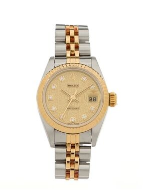 Rolex Two-Tone Gold and Silver Ladies Datejust with Champagne Dial